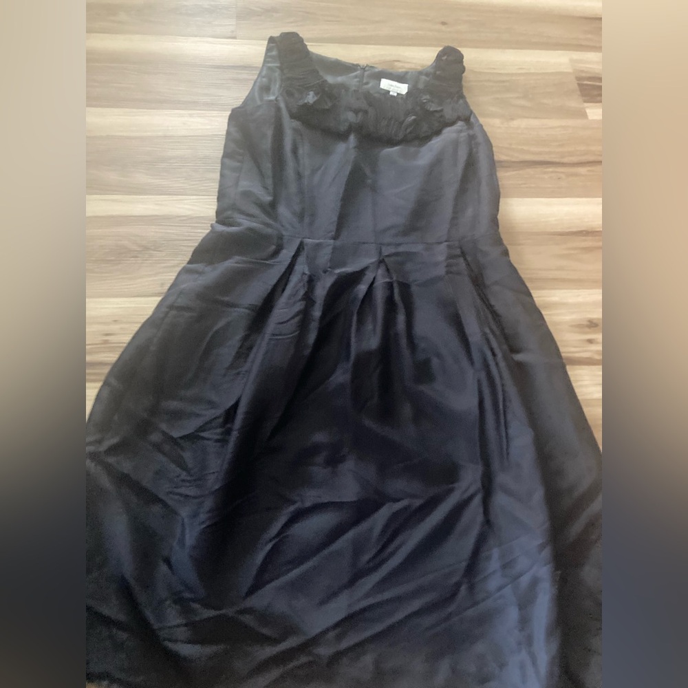 Neiman Marcus Vintage Silk Sleeveless Black Dress 12